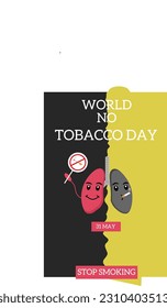 Vector image of lungs to commemorate World no TOBACCO day.