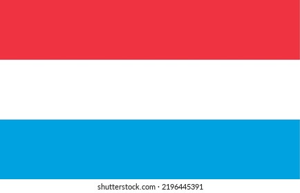 Una imagen vectorial de la bandera luxemburguesa