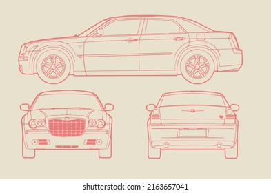 Vector image -machine drawings option 2