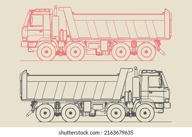 Vector image -machine drawings option 3