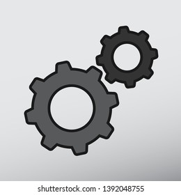  vector image machine gears and transmission parts isolated