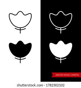 Vector image. Macro photo edit icon.