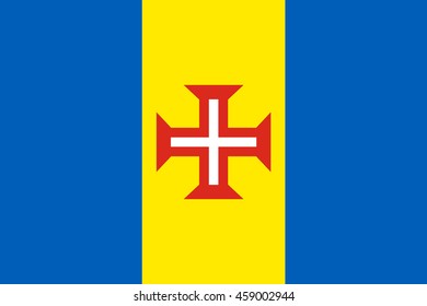 Vector image of Madeira flag.  Proportion2:3. EPS10.