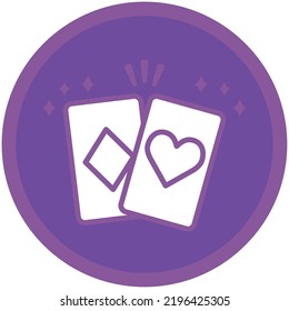 vector image, magic icons with purple background.