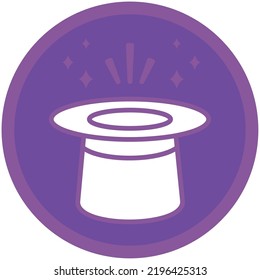 vector image, magic icons with purple background.