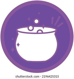 imagen vectorial, iconos mágicos con fondo morado.