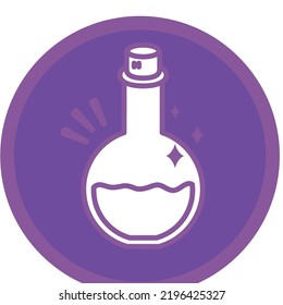 imagen vectorial, iconos mágicos con fondo morado.