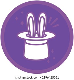 Vektorbild, Zaubersymbole mit violettem Hintergrund.