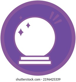 vector image, magic icons with purple background.
