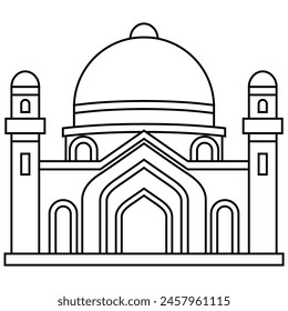 Vector image of a magnificent mosque design 2