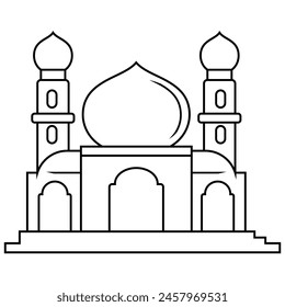 Vector image of a magnificent mosque design 5