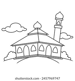 Vector image of a magnificent mosque design 6