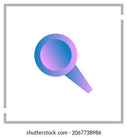 vector image of a magnifying glass with a gradient in a frame