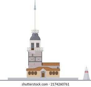 Imagen vectorial de la Torre de la Mujer (Estambul)