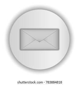 Vector image of a mail envelope in volumetric execution on a gray background