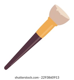Vector image of makeup brushes. The concept of makeup and self-care. A bright element of cosmetics for design.