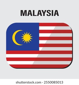 Vector image of Malaysia flag. Malaysia flag - isolated on white background