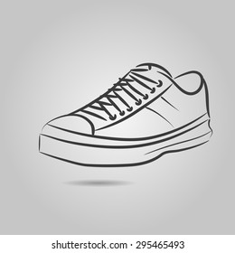 Vector image of a male boot