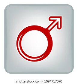 Vector image of a male gender. Flat icon