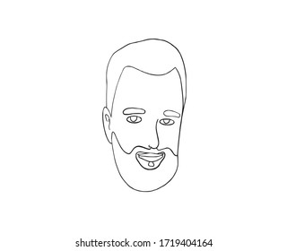 vector image of a man with a beard
