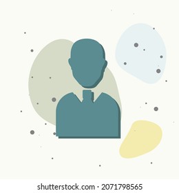 Vektorbild-Manager. Icon männlichen Geschäftsmann und Dollar Symbol. Symbol der Arbeit auf mehrfarbigem Hintergrund. Ebenen gruppiert für einfache Bearbeitungs-Illustration. Für Ihr Design.
