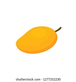 
Vector image of a mango. Tropical fruit on a white background. Mango on a white background.
