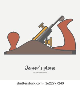 Vector image of a manual joiner's plane