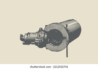 Vector image - The manufacturing industry - Arms industry