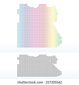 Vector Image - Map of Arab Republic of Egypt with Dot Pattern