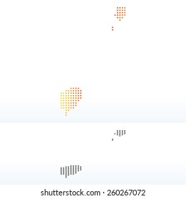 Vector Image - Map of Democratic Republic of Sao Tome and Principe with Dot Pattern