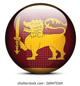 Vector Image -  Map with Dot Pattern on flag button of Democratic Socialist Republic of Sri Lanka