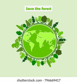 Vector Image Map Earth Forest 260nw 796669417 