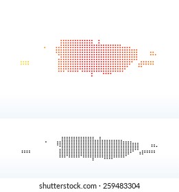 Vector Image - Map of Freely Associated State of Puerto Rico with Dot Pattern