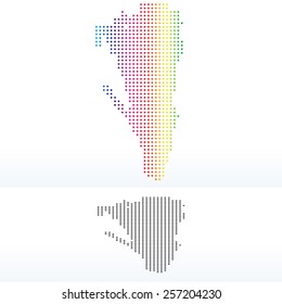 Vector Image - Map of Gibraltar with Dot Pattern