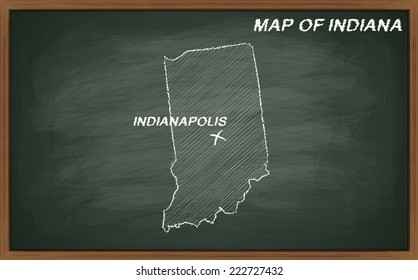 vector image of map of Indiana. Transparency used. 