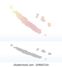 Vector Image -  Map Of New Caledonia, French Sui Generis Community With Dot Pattern 