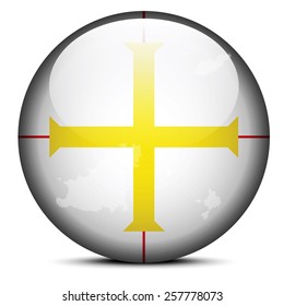 Vector Image - Map on flag button of Guernsey 