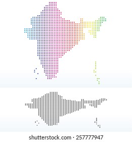 Vector Image - Map of Republic of India with Dot Pattern