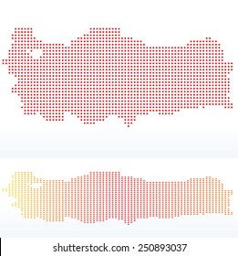 Vector Image -  Map of Republic of Turkey with with Dot Pattern