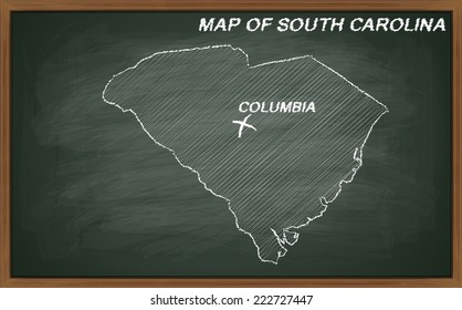 vector image of map of South Carolina. Transparency used.