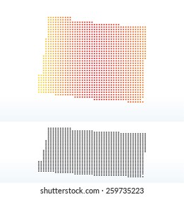 Vector Image - Map of USA Colorado State with Dot Pattern