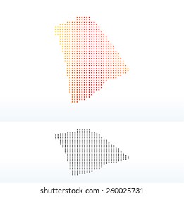 Vector Image - Map of USA Rhode Island State with Dot Pattern