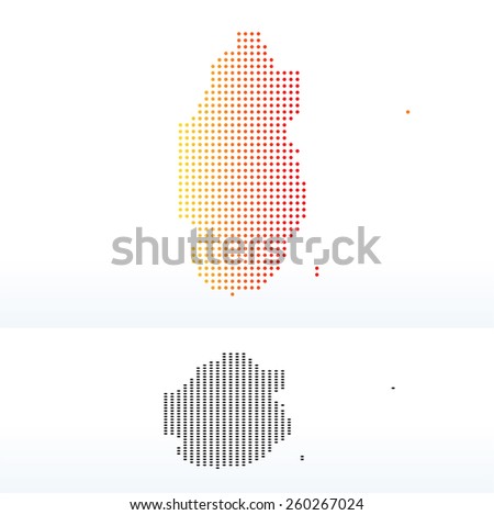 Vector Image - Map of USA Vermont State with Dot Pattern