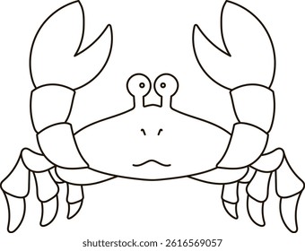 vector image of marine life crab