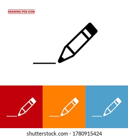 Vector image. Marker pen icon. Image editing.