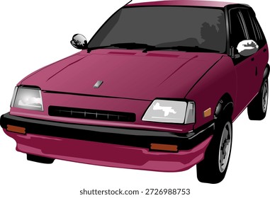 Vector Imagen de un sedán marrón con un fondo blanco