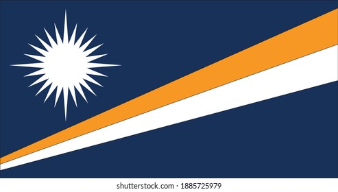 Vector image of the Marshall Islands flag