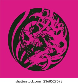 Imagen vectorial de un logotipo de identidad masculina adecuado para su uso en el arte corporal