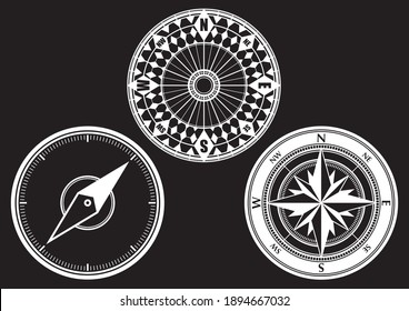 Vector image material collection of compass