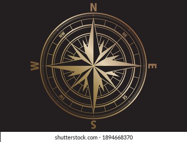 Vector image material of compass